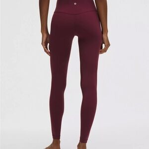 Lululemon Athletica Burgundy Bay Leggings